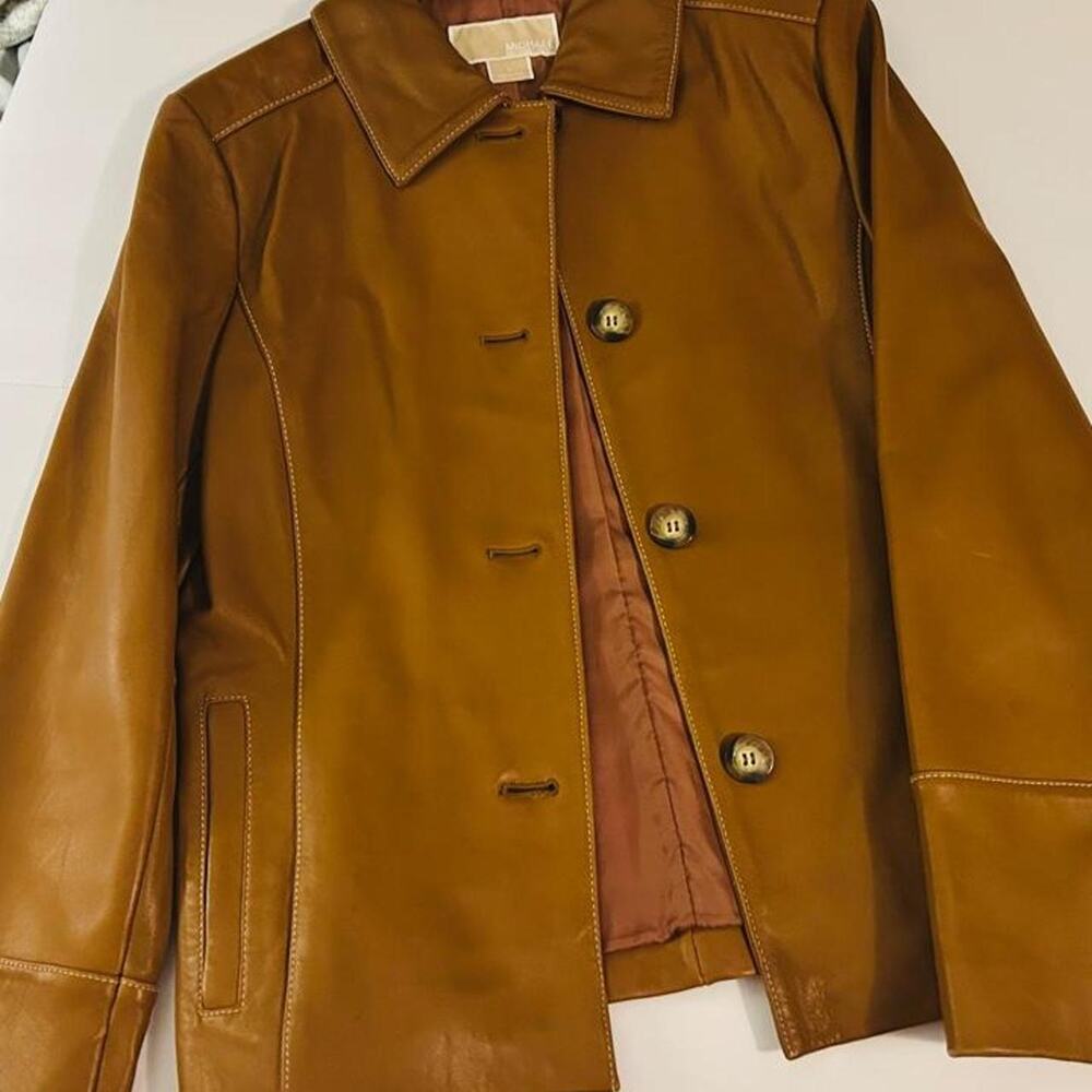 Michael kors genuine leather jacket